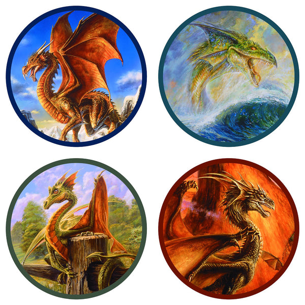 Bob Eggleton's "Dragons" 4-Piece Coaster Set