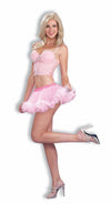 Pink Mini Crinoline Tutu 10" Petticoat Costume Adult Standard