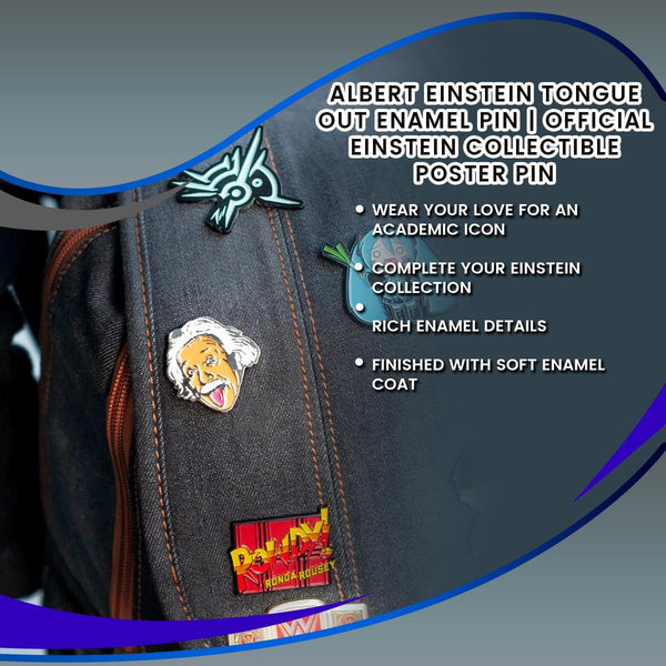 Albert Einstein Tongue Out Enamel Pin