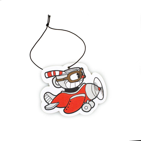 Cuphead Airplane Hanging Air Freshener for Cars