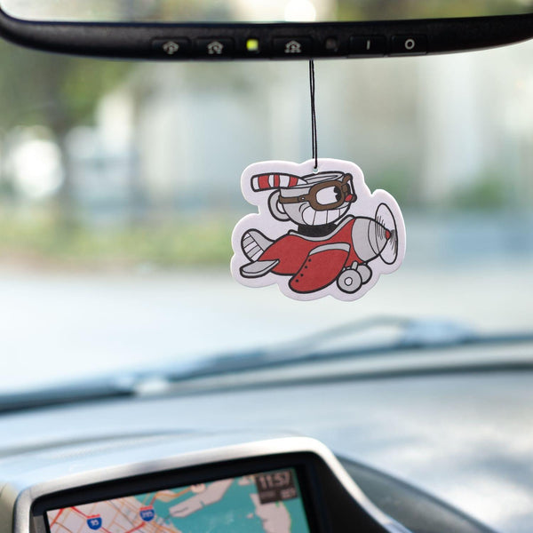 Cuphead Airplane Hanging Air Freshener for Cars