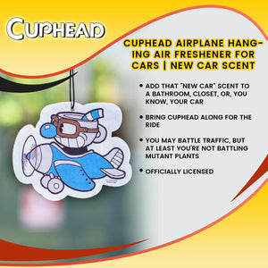 Cuphead Airplane Hanging Air Freshener for Cars
