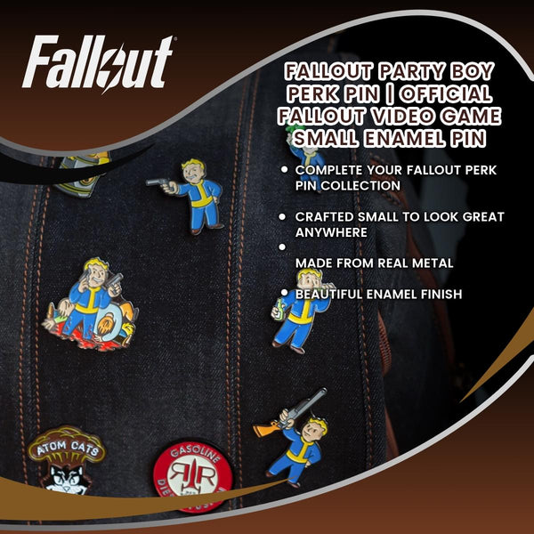 Fallout Party Boy Perk Pin
