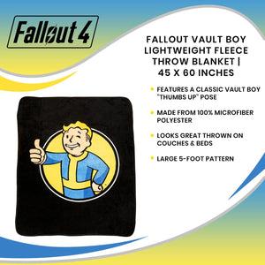 Fallout Vault Boy Lightweight Fleece Throw Blanket