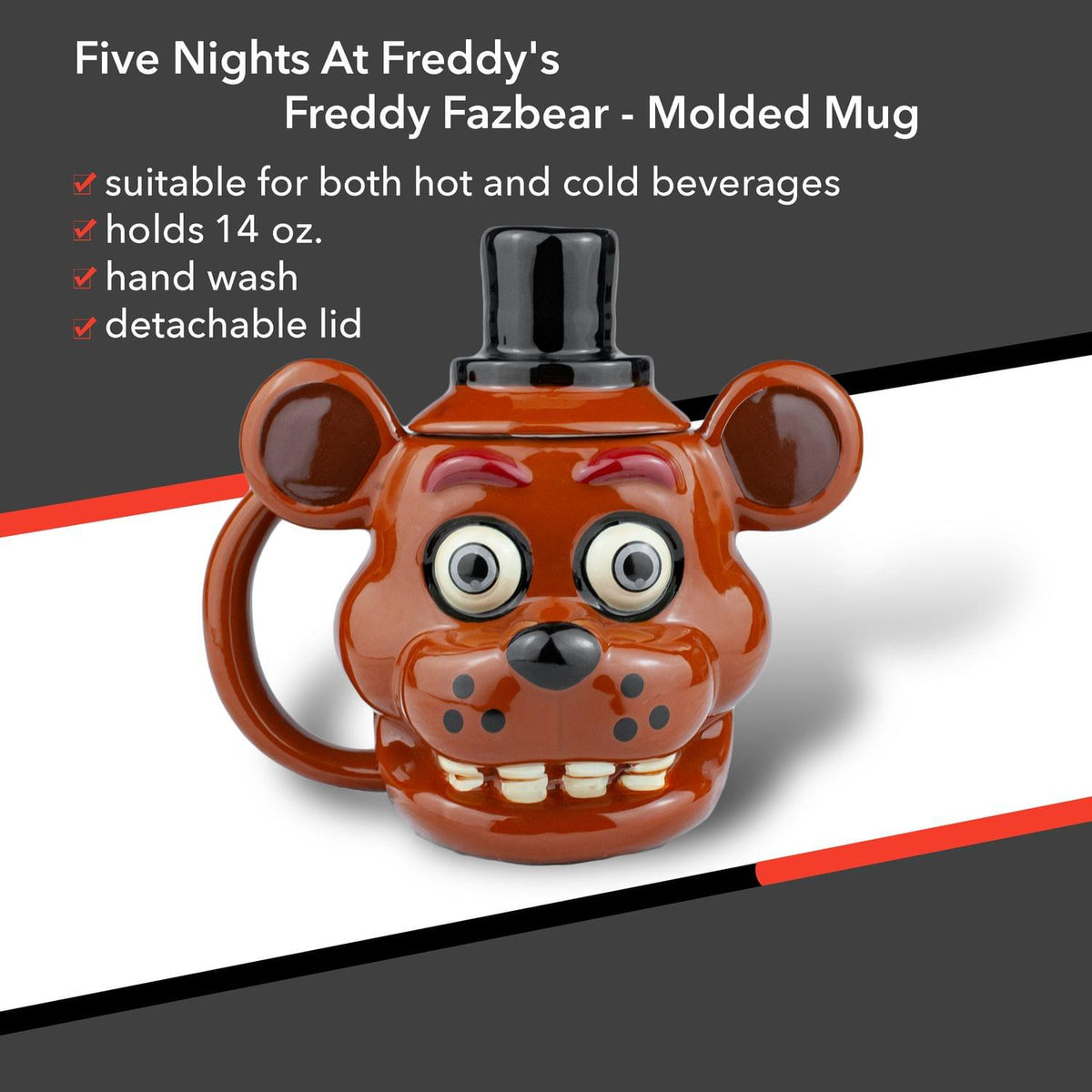 Five Nights At Freddy's Freddy Fazbear 14oz Molded Mug