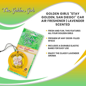 Golden Girls "Stay Golden, San Diego!" Car Air Freshener
