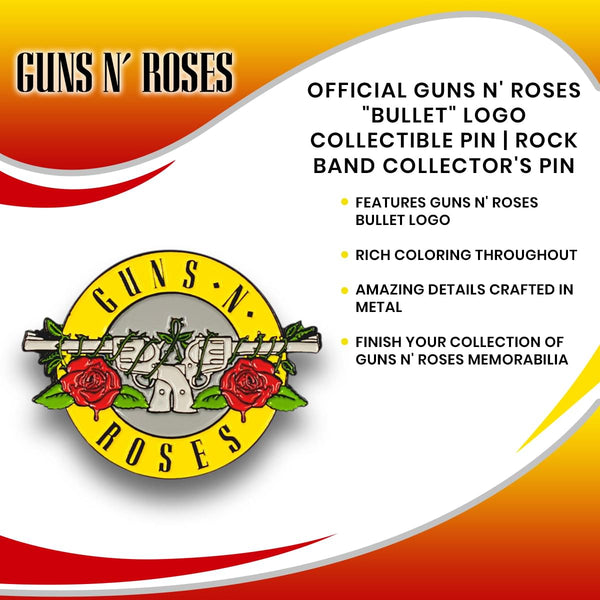 OFFICIAL Guns N' Roses "Bullet" Logo Collectible Pin