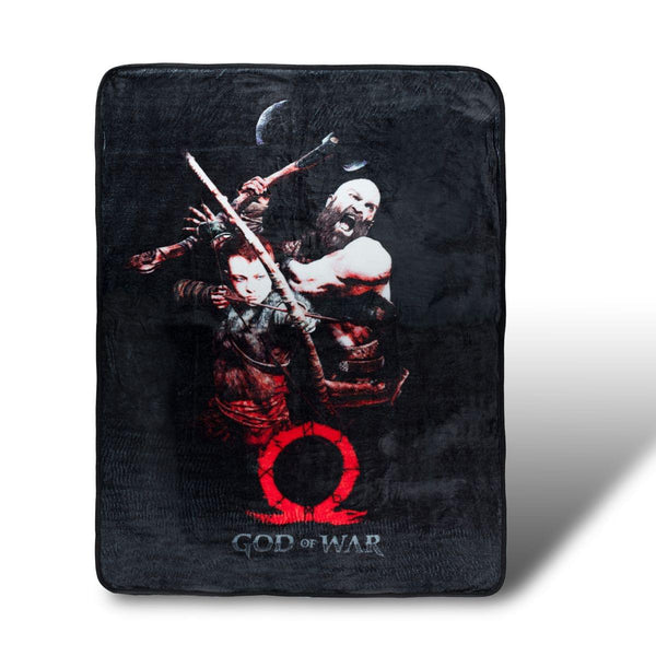 Kratos and Son God of War Lightweight Fleece Throw Blanket
