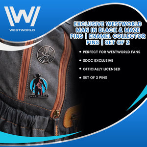 EXCLUSIVE Westworld Man In Black & Maze Pins