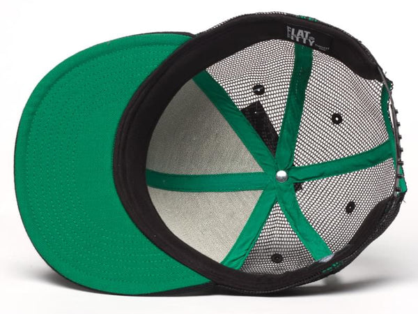 Minecraft Creeper Face Premium Snap Back Hat Green/Black