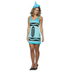 Sky Blue Crayola Crayon Tank Dress Costume Adult Standard