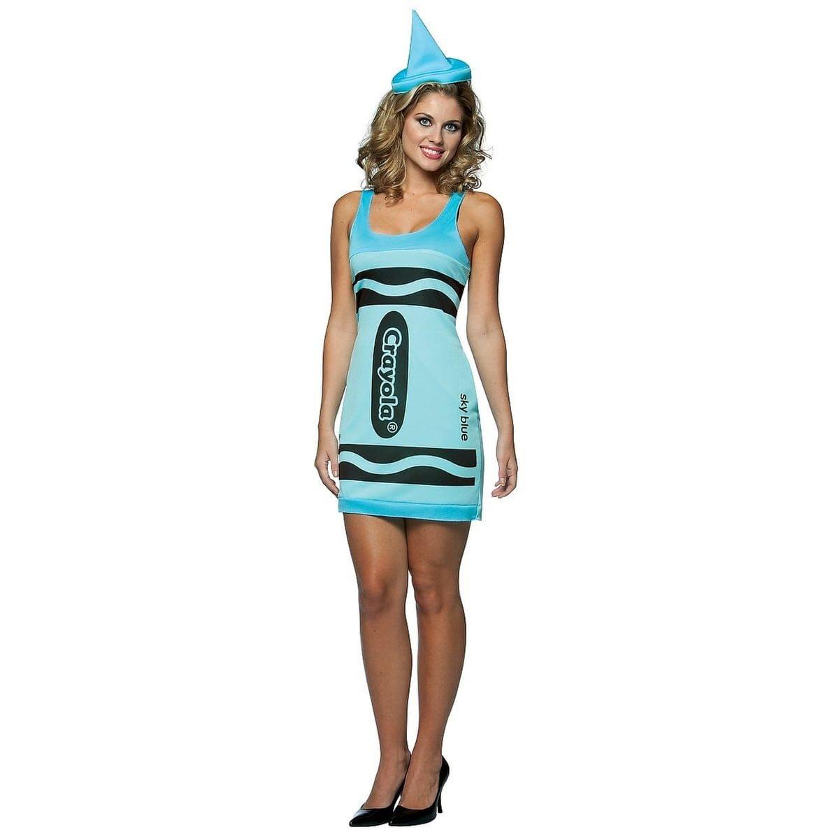 Sky Blue Crayola Crayon Tank Dress Costume Adult Standard
