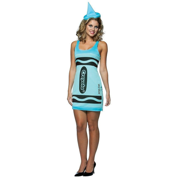 Sky Blue Crayola Crayon Tank Dress Costume Adult Standard