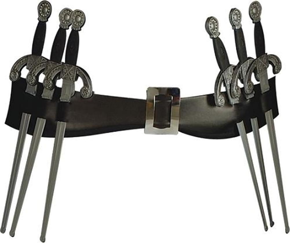 V For Vendetta Belt With 6 Daggers Costume Accessory