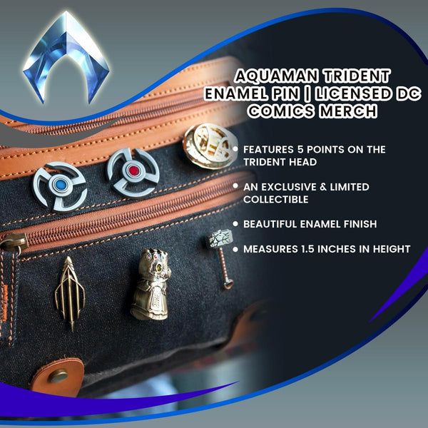 Aquaman Trident Enamel Pin