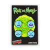 Rick and Morty Collector's Enamel Pins, Meeseeks, 4 Pack