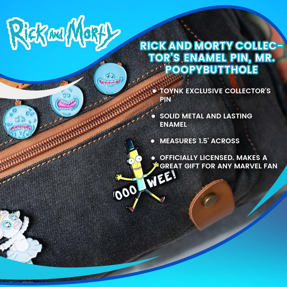 Rick and Morty Collector's Enamel Pin, Mr. Poopybutthole