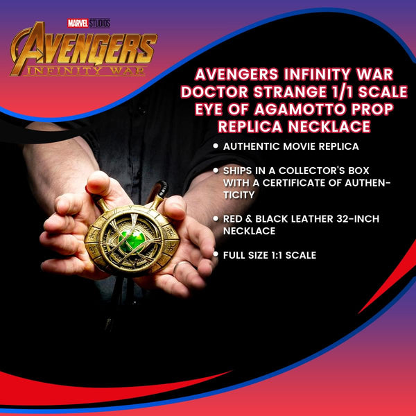 Avengers Infinity Saga Doctor Strange 1/1 Scale Eye of Agamotto Prop Replica Necklace
