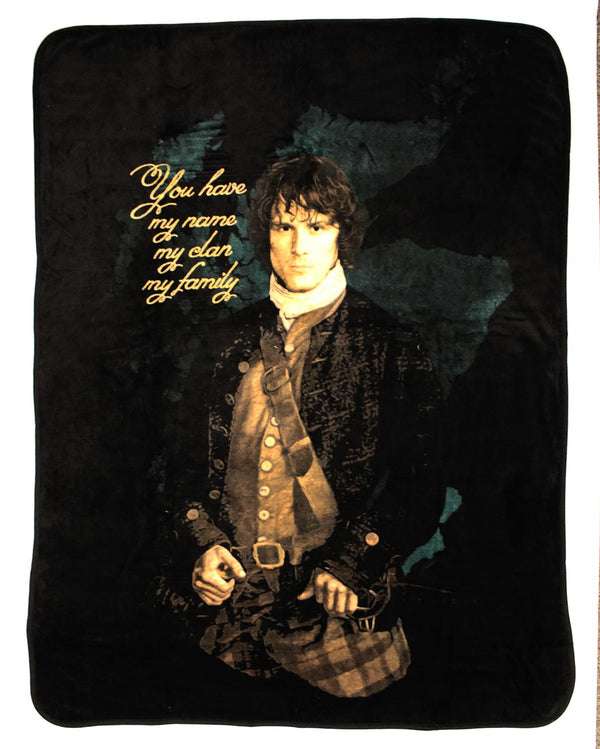 Outlander Jamie Fraser Quote Lightweight Fleece Throw Blanket