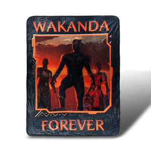 Black Panther Wakanda Forever Lightweight Fleece Throw Blanket