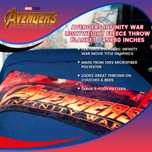 Avengers Infinity War Lightweight Fleece Throw Blanket