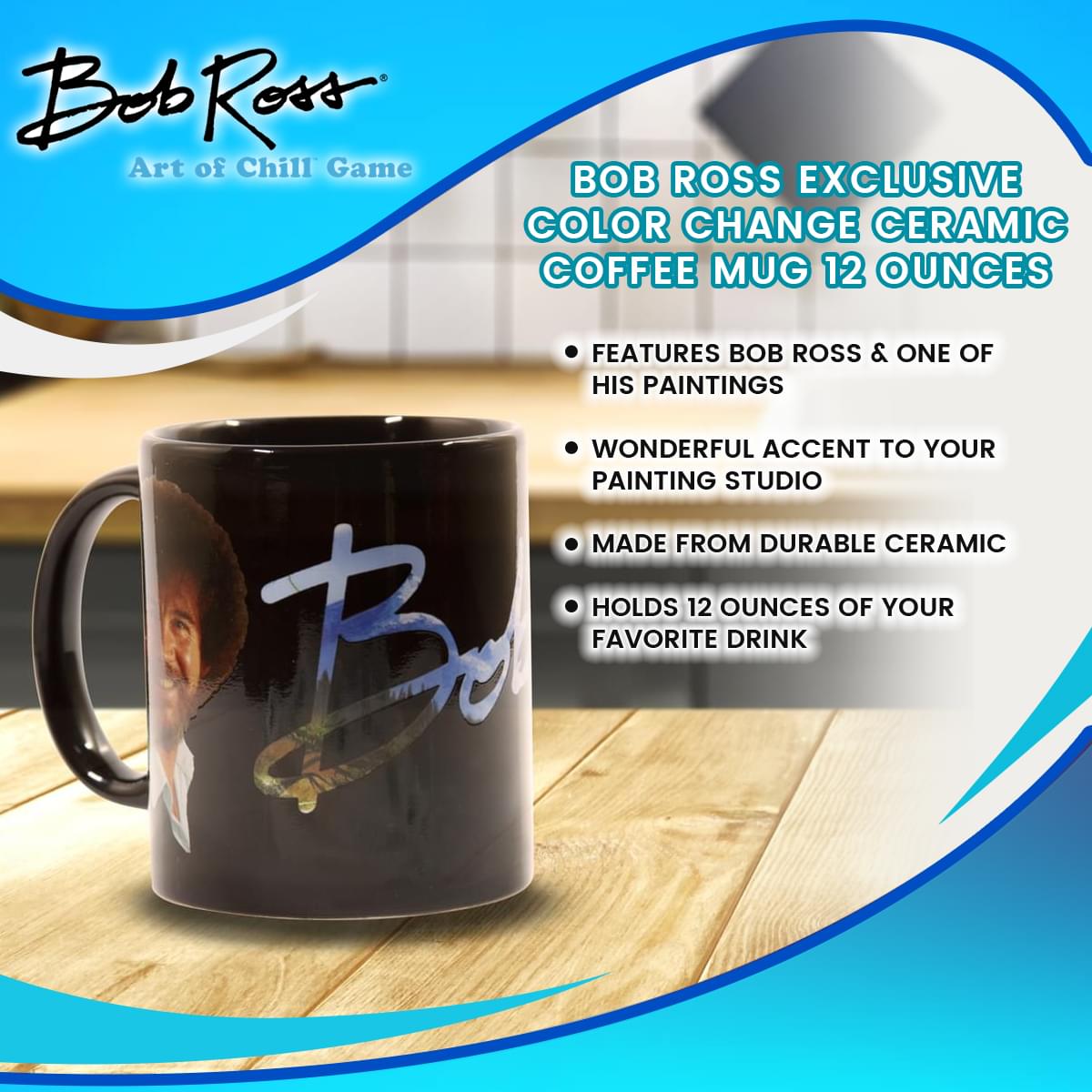 Bob Ross Exclusive Color Change Ceramic Coffee Mug 12 ounces