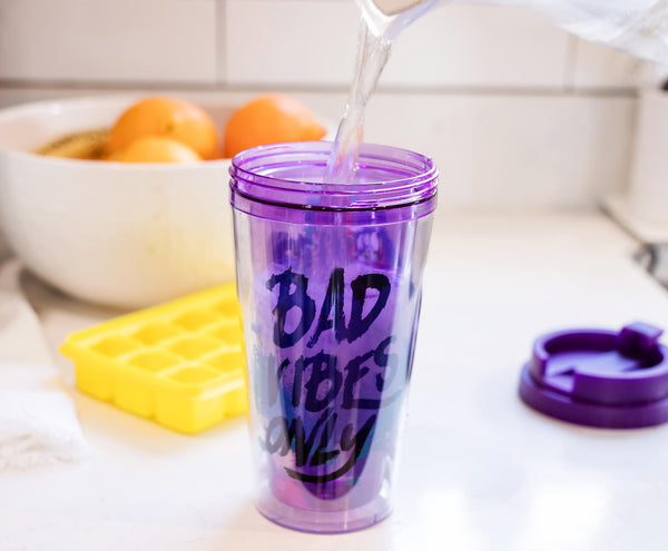 Disney Villains "Bad Vibes Only" Double-Walled Plastic Tumbler