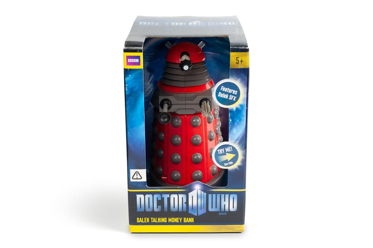 Doctor Who Red Dalek Talking Money Bank