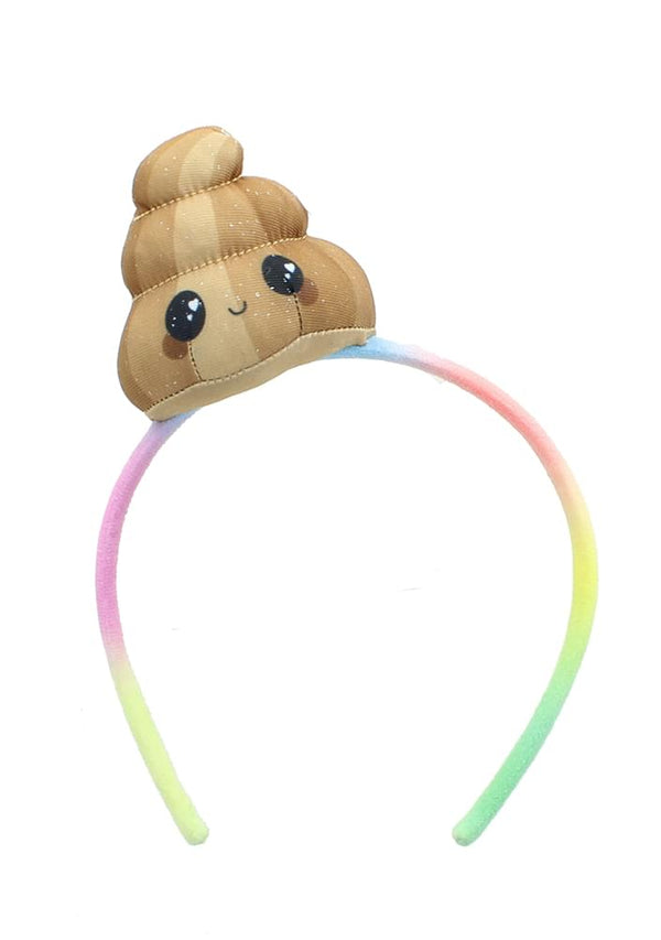Glitter Galaxy Plush Brown Poop Emoji Child Costume Headband