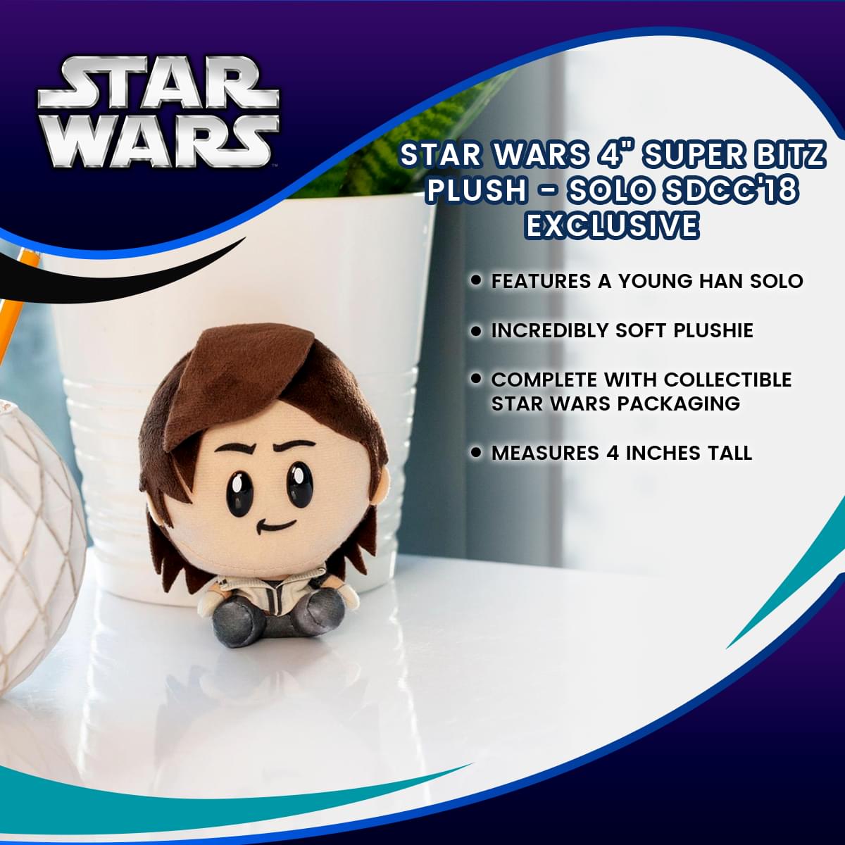 Star Wars 4" Super Bitz Plush - Solo SDCC'18 Exclusive