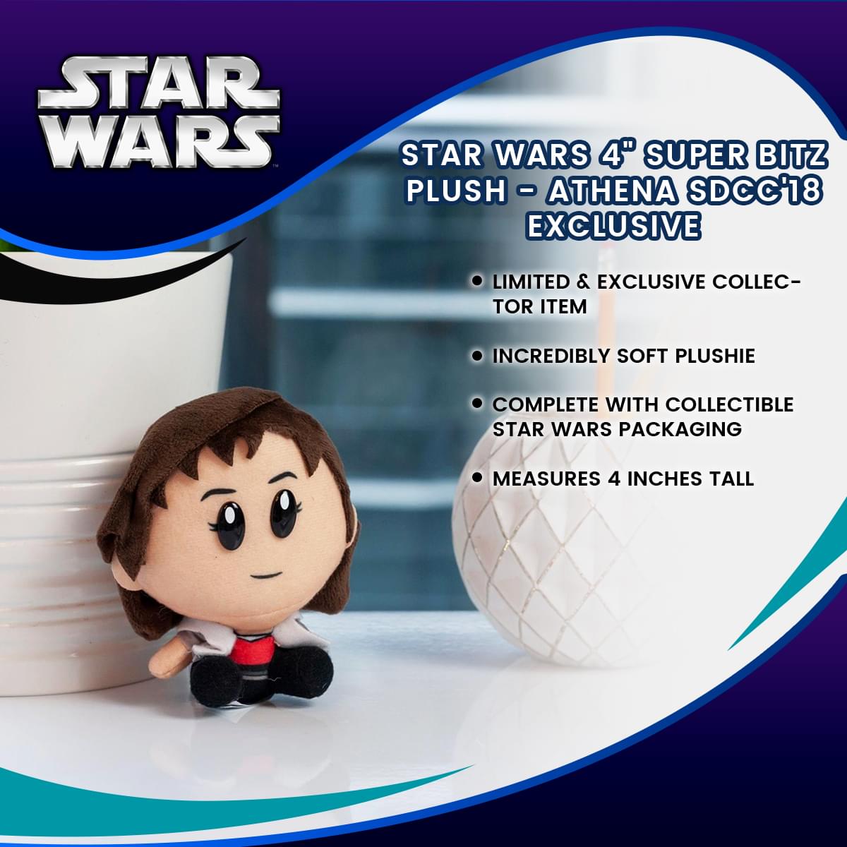 Star Wars 4" Super Bitz Plush - Athena SDCC'18 Exclusive