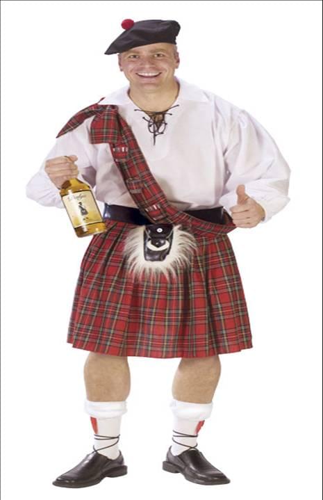 Big Shot Scott Scottish Kilt Costume Adult Standard