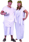 White Roman Toga Robe Costume Adult Plus Size