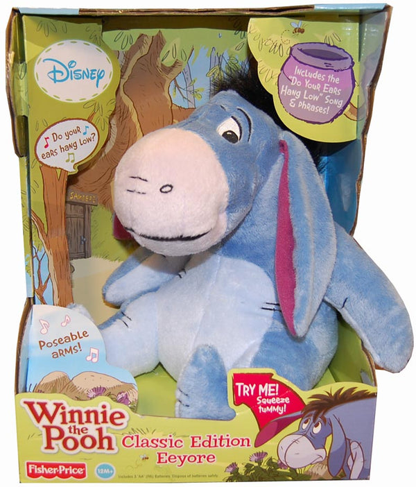 Winnie The Pooh Classic Edition Eeyore Posable 10" Plush With Sound
