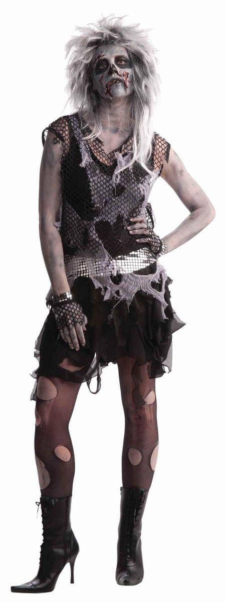 ZombieFemale PunkDress Costume w/Attached Tattered Gauze Adult Standard