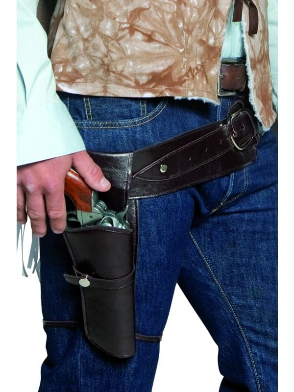 Western Cowboy Authentic Holster & Belt Adult Costume Set